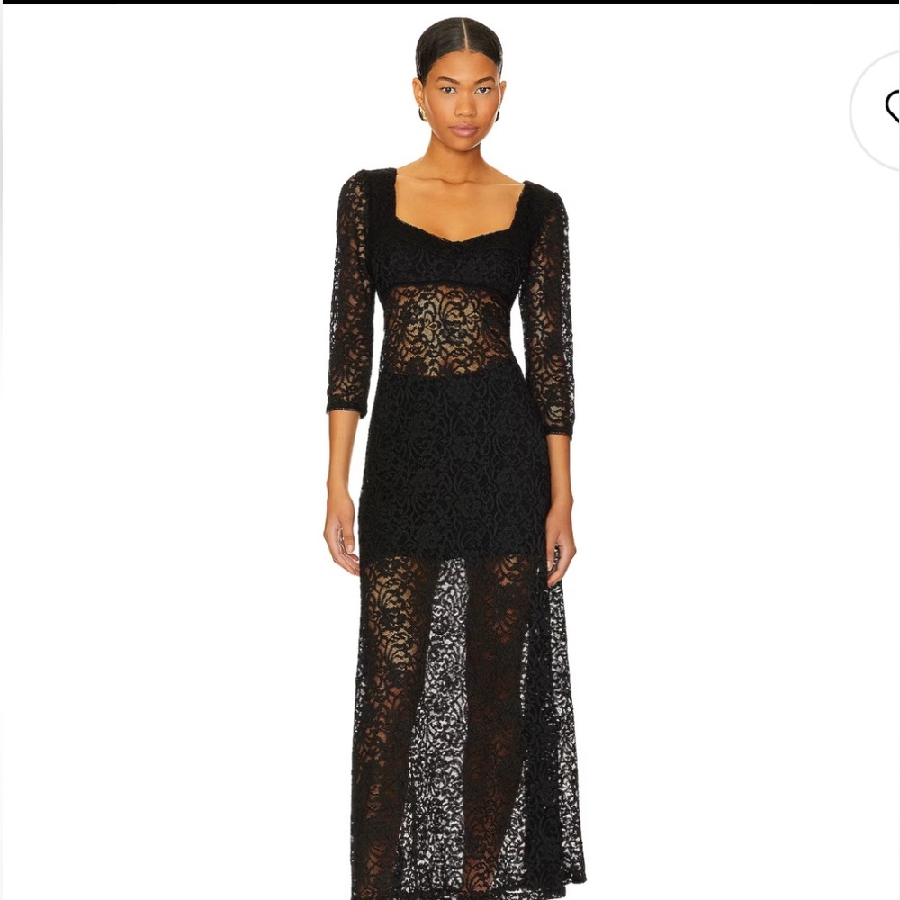 X Revolve Adored Maxi in Black